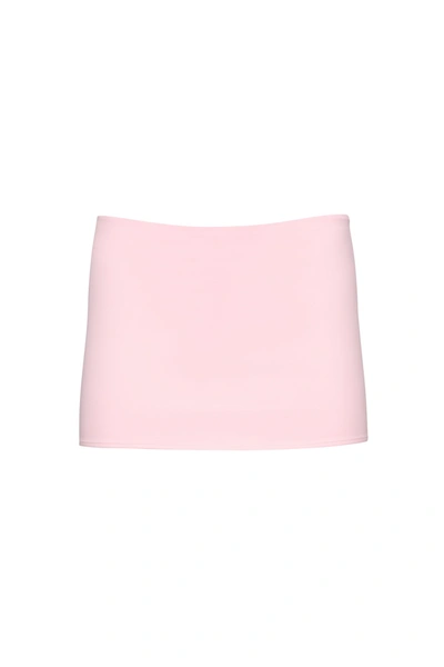 Shop Danielle Guizio Ny Micro Mini Stretch Skirt In Baby Pink