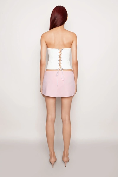 Shop Danielle Guizio Ny Micro Mini Stretch Skirt In Baby Pink