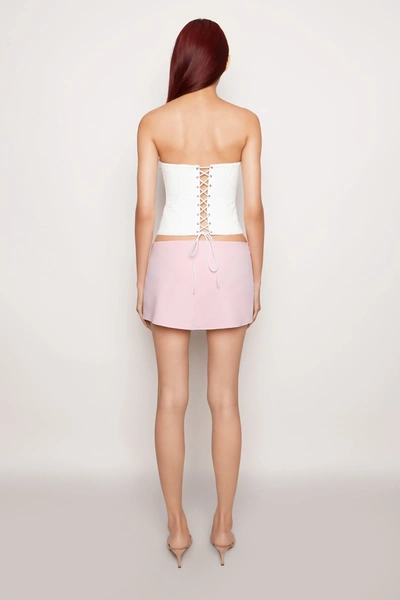 Danielle Guizio Ny Micro Mini Stretch Skirt In Baby Pink