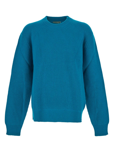 Shop Laneus Crewneck Knit In Blue