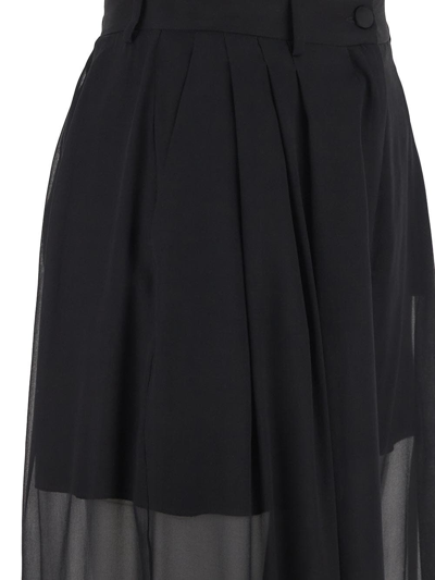 Shop Dolce & Gabbana Sheered Trousers In Black