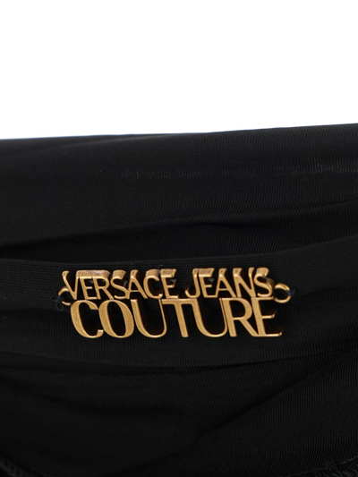 Shop Versace Jeans Couture Cowl Back Mini Dress In Black