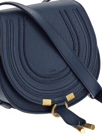 Shop Chloé Small Saddle Bag In Blue