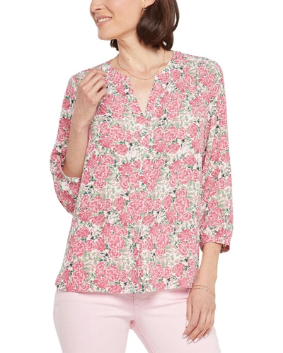 Shop Nydj Pintuck Blouse In Pink