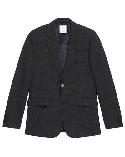 Shop Sandro Formal Houndstooth Wool Suit Jacket In Black