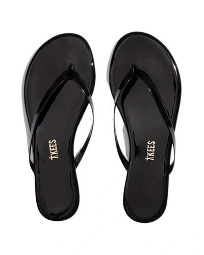 Shop Tkees Lily Sandals In Black Gloss In Multi