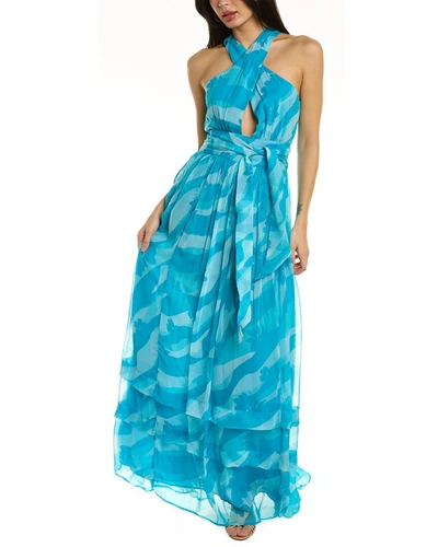 Shop Ramy Brook Printed Zoya Maxi Dress In Blue