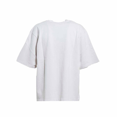 Shop Msgm Raw-cut Drop Shoulder T-shirt In Sabbia