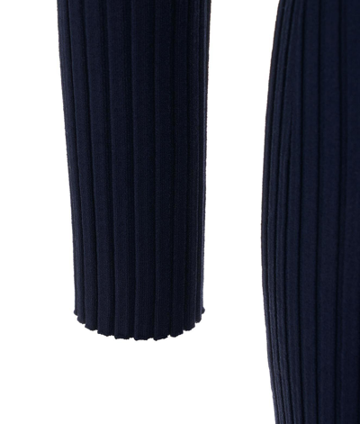 Shop Michael Kors Long-sleeved Polo Dress In Blue