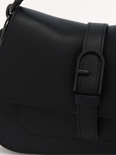 Shop Furla Flow Mini Top Handle Bag In Nero