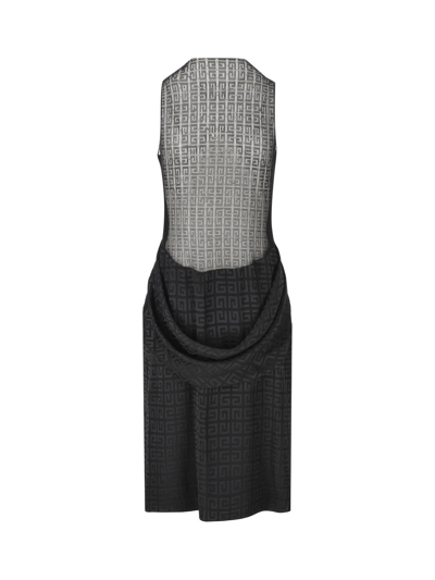 Shop Givenchy 4g Jacquard Sleeveless Dress In Black