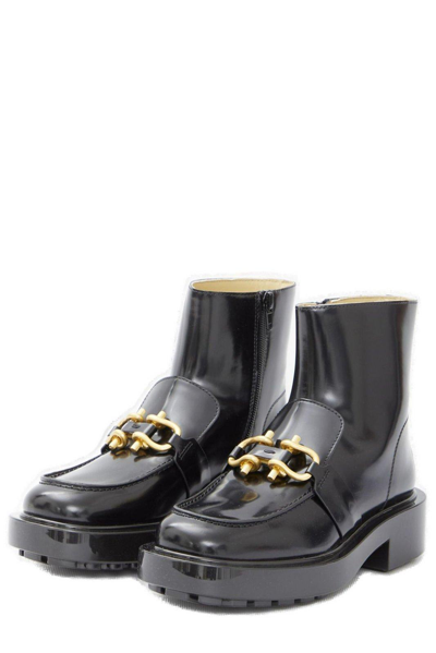 Shop Bottega Veneta Monsieur Chunky Ankle Boots In Black