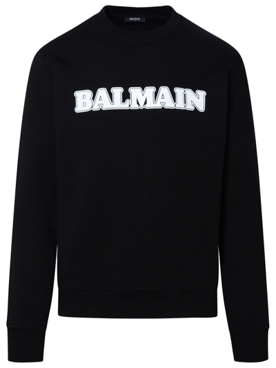 Shop Balmain Flocked Retro Sweatshirt