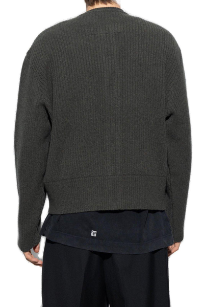 Givenchy Versatile Wool Crewneck Cardigan In Green