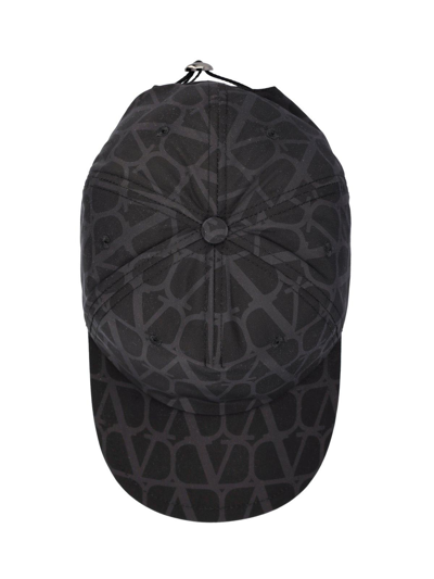 Shop Valentino Toile Iconographe Curved Peak Baseball Cap In Black