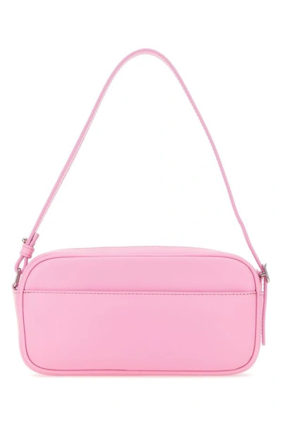 Shop Courrèges Courreges Woman Pink Leather Reedition Shoulder Bag