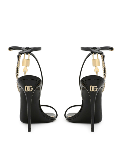Shop Dolce & Gabbana Women Patent Leather Sandal In Black