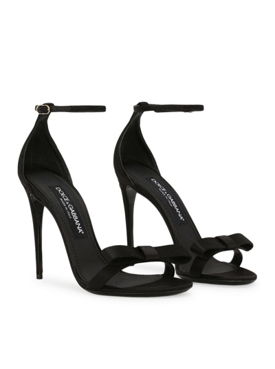 Shop Dolce & Gabbana Women Satin Sandal In Black