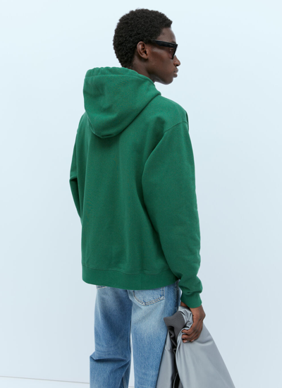 Shop Gucci Men Interlocking G Torchon Hooded Sweatshirt In Green