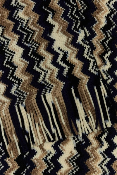 Shop Missoni Man Embroidered Wool Scarf In Multicolor