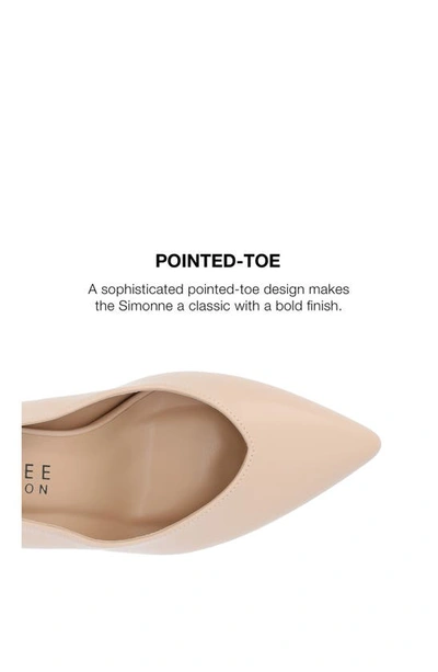 Journee Collection Simonne Pointed Toe Pump In Vanilla