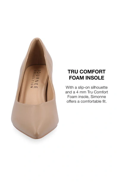 Journee Collection Simonne Pointed Toe Pump In Mocha