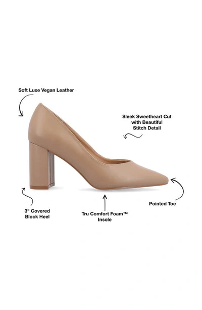 Journee Collection Simonne Pointed Toe Pump In Mocha