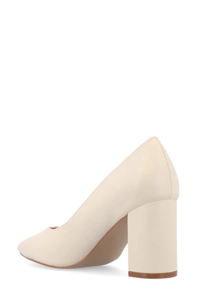 Journee Collection Simonne Pointed Toe Pump In Cream