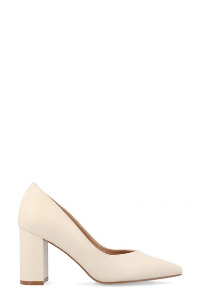 Journee Collection Simonne Pointed Toe Pump In Cream