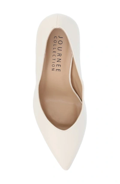 Journee Collection Simonne Pointed Toe Pump In Porcelain