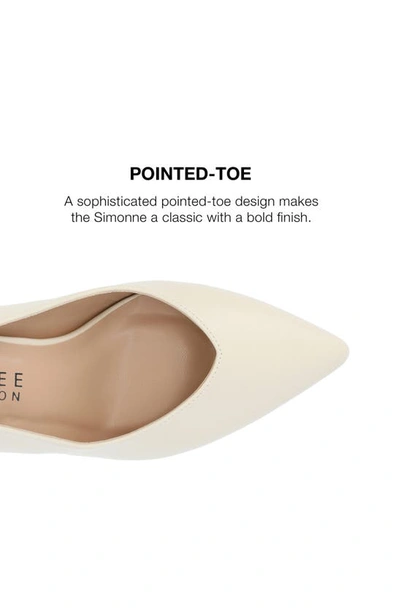 Journee Collection Simonne Pointed Toe Pump In Cream
