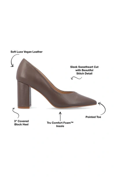 Journee Collection Simonne Pointed Toe Pump In Truffle
