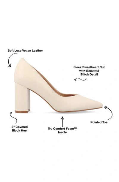 Journee Collection Simonne Pointed Toe Pump In Cream