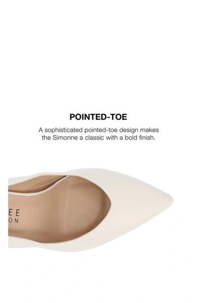 Journee Collection Simonne Pointed Toe Pump In Porcelain