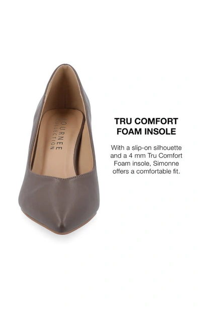 Journee Collection Simonne Pointed Toe Pump In Truffle