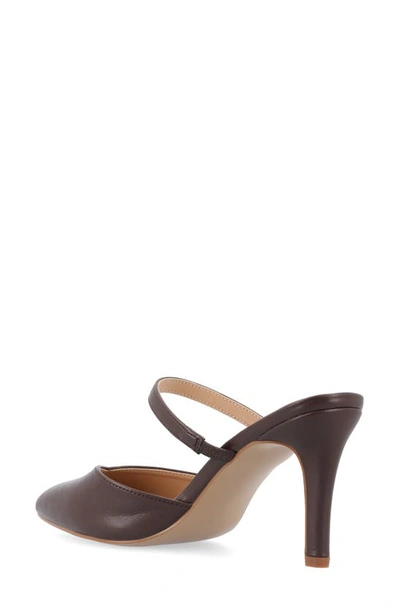 Shop Journee Collection Yvon Supernatural Shades Tru Comfort Foam Pointed Toe Mule Pump In Mahogany