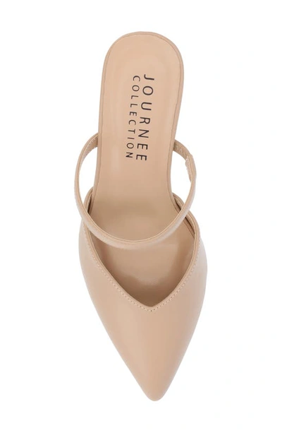 Shop Journee Collection Yvon Supernatural Shades Tru Comfort Foam Pointed Toe Mule Pump In Almond