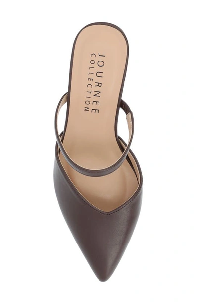 Shop Journee Collection Yvon Supernatural Shades Tru Comfort Foam Pointed Toe Mule Pump In Mahogany