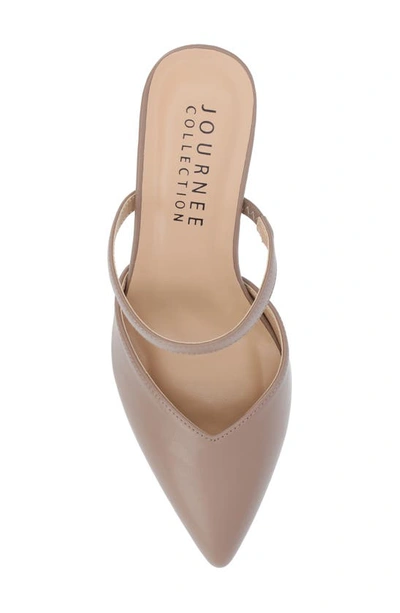 Shop Journee Collection Yvon Supernatural Shades Tru Comfort Foam Pointed Toe Mule Pump In Rosewood