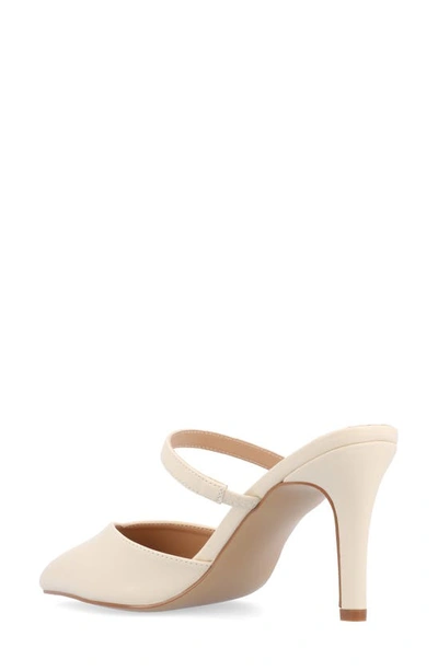 Journee Collection Yvon Pointed Toe Mule In Cream