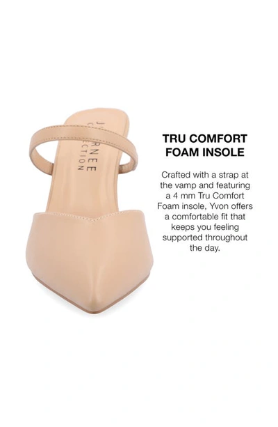 Shop Journee Collection Yvon Supernatural Shades Tru Comfort Foam Pointed Toe Mule Pump In Almond