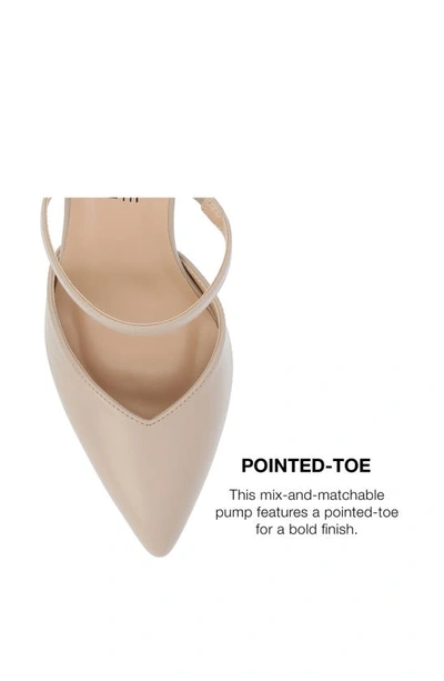 Shop Journee Collection Yvon Supernatural Shades Tru Comfort Foam Pointed Toe Mule Pump In Wheat