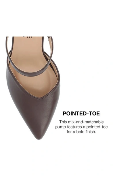 Journee Collection Yvon Pointed Toe Mule In Mahogany