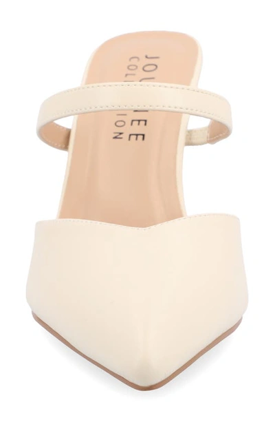 Journee Collection Yvon Pointed Toe Mule In Cream