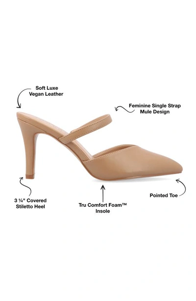 Shop Journee Collection Yvon Supernatural Shades Tru Comfort Foam Pointed Toe Mule Pump In Carmel