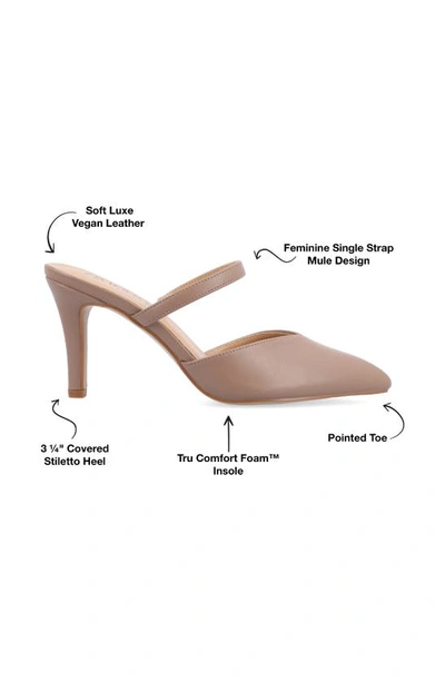Shop Journee Collection Yvon Supernatural Shades Tru Comfort Foam Pointed Toe Mule Pump In Rosewood