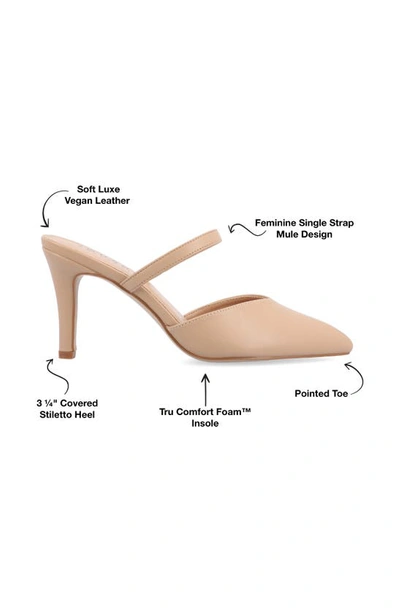 Shop Journee Collection Yvon Supernatural Shades Tru Comfort Foam Pointed Toe Mule Pump In Almond