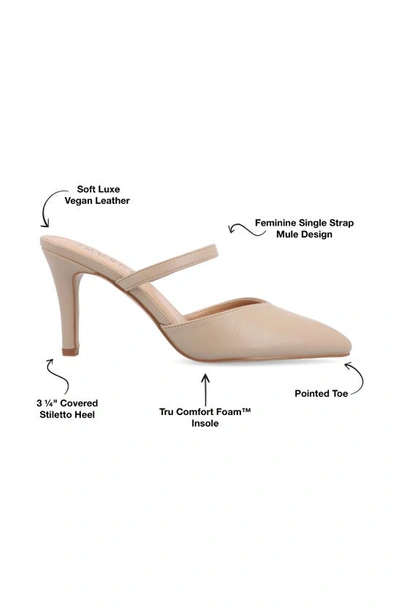 Shop Journee Collection Yvon Supernatural Shades Tru Comfort Foam Pointed Toe Mule Pump In Wheat