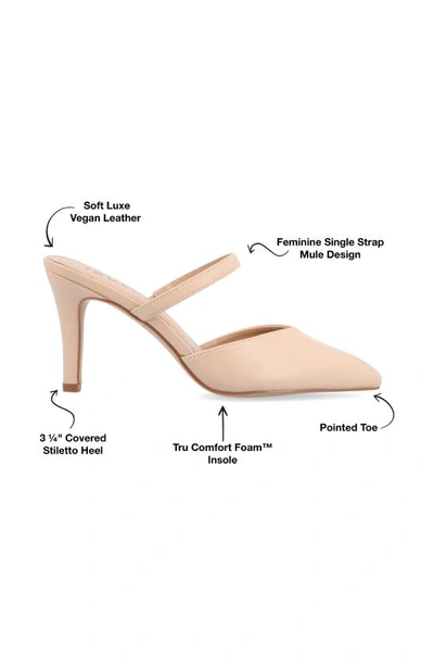Journee Collection Yvon Pointed Toe Mule In Vanilla