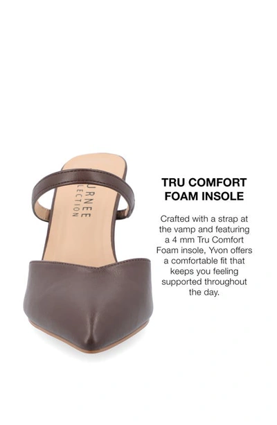 Journee Collection Yvon Pointed Toe Mule In Mahogany